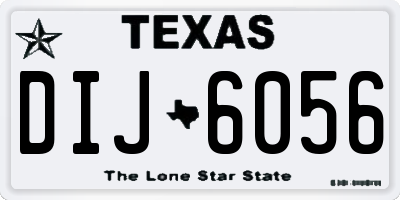 TX license plate DIJ6056
