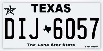 TX license plate DIJ6057