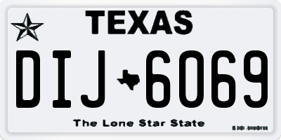 TX license plate DIJ6069