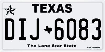TX license plate DIJ6083
