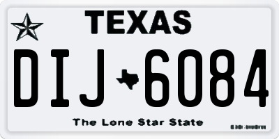 TX license plate DIJ6084