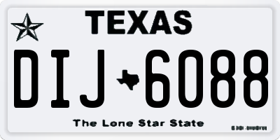 TX license plate DIJ6088