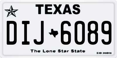 TX license plate DIJ6089