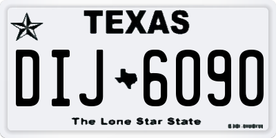 TX license plate DIJ6090