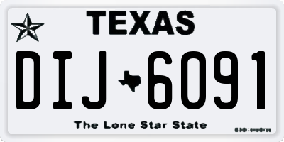 TX license plate DIJ6091