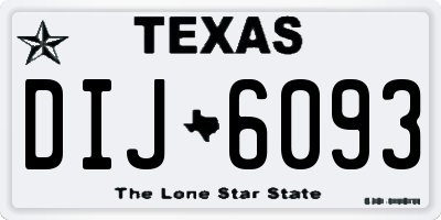 TX license plate DIJ6093