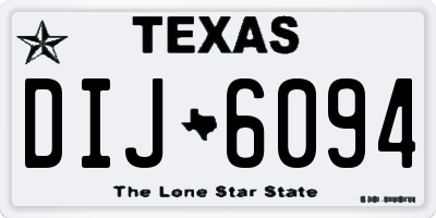 TX license plate DIJ6094