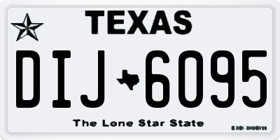 TX license plate DIJ6095