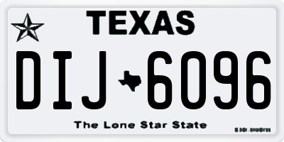 TX license plate DIJ6096