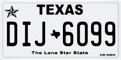 TX license plate DIJ6099