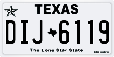 TX license plate DIJ6119