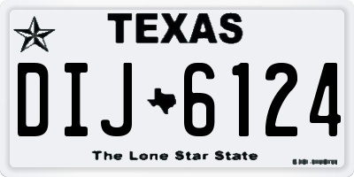 TX license plate DIJ6124