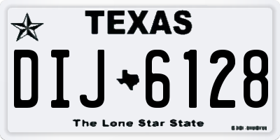 TX license plate DIJ6128
