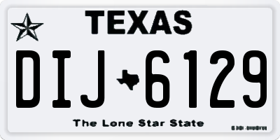 TX license plate DIJ6129