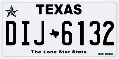 TX license plate DIJ6132