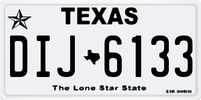 TX license plate DIJ6133