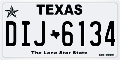 TX license plate DIJ6134