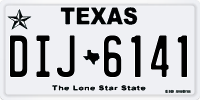 TX license plate DIJ6141