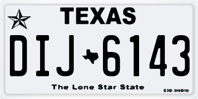 TX license plate DIJ6143
