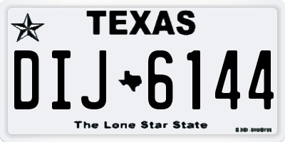 TX license plate DIJ6144