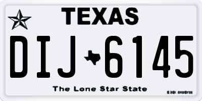 TX license plate DIJ6145