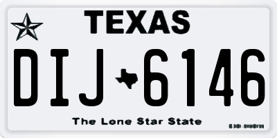 TX license plate DIJ6146