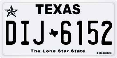 TX license plate DIJ6152