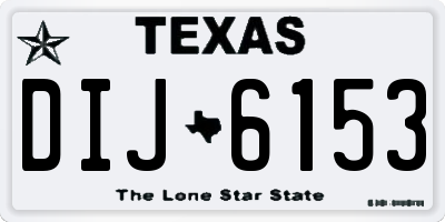 TX license plate DIJ6153