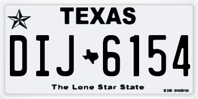 TX license plate DIJ6154