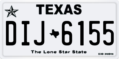 TX license plate DIJ6155