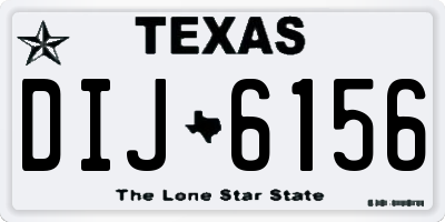 TX license plate DIJ6156