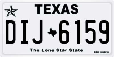 TX license plate DIJ6159