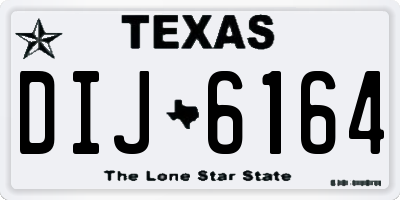 TX license plate DIJ6164