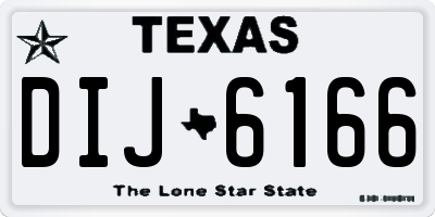 TX license plate DIJ6166