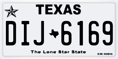TX license plate DIJ6169