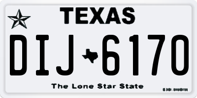 TX license plate DIJ6170