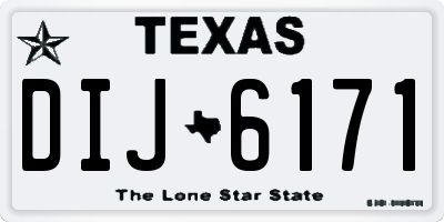 TX license plate DIJ6171