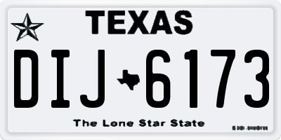 TX license plate DIJ6173