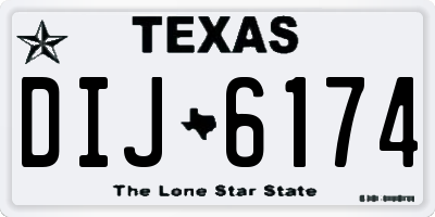 TX license plate DIJ6174