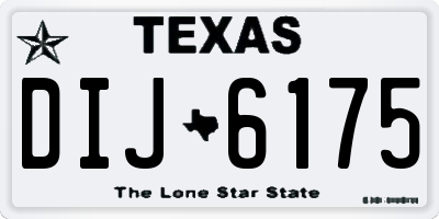 TX license plate DIJ6175