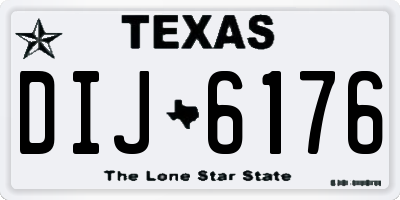 TX license plate DIJ6176