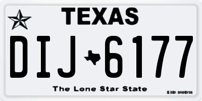TX license plate DIJ6177