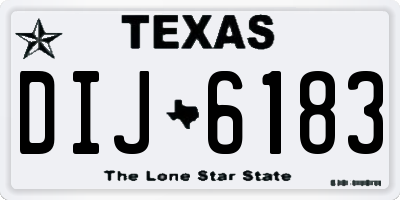 TX license plate DIJ6183