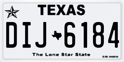TX license plate DIJ6184