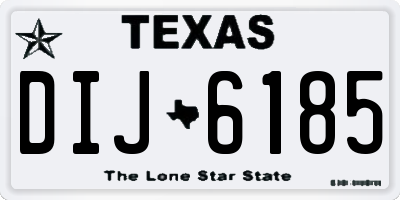 TX license plate DIJ6185