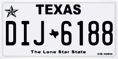 TX license plate DIJ6188