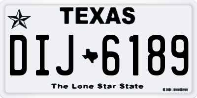 TX license plate DIJ6189