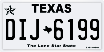 TX license plate DIJ6199