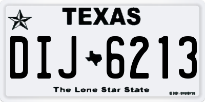 TX license plate DIJ6213