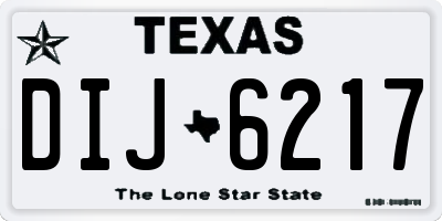 TX license plate DIJ6217